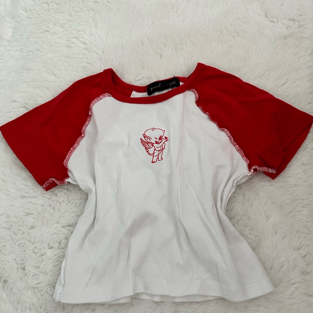 Social Scene red devil t-shirt XS worn a few times